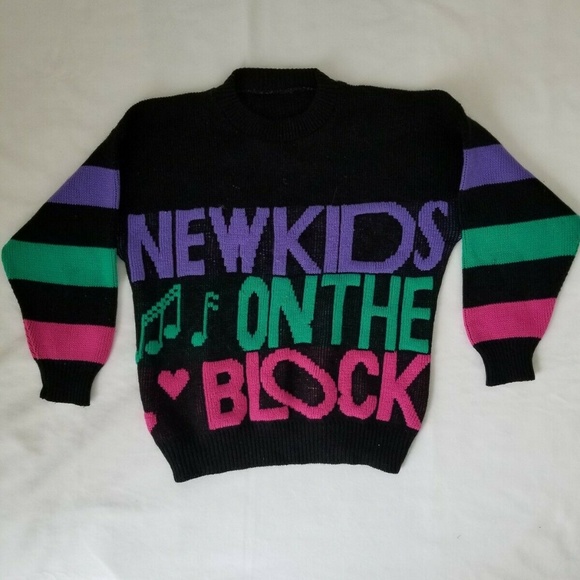 New Kids On The Block Sweater 1990 Rock Express - Picture 3 of 8